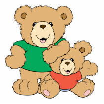 Daddy and Baby Boy Bear Photo Cutouts