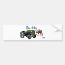 Daddy and Me Girl Tractors Bumper Stickers