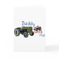 Daddy and Me Girl Tractors Greeting Cards
