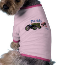 Daddy and Me Girl Tractors Doggie T-shirt