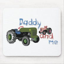Daddy and Me Girl Tractors Mouse Pad