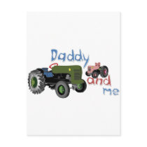 Daddy and Me Girl Tractors Post Cards