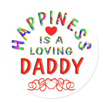Daddy Happiness Stickers