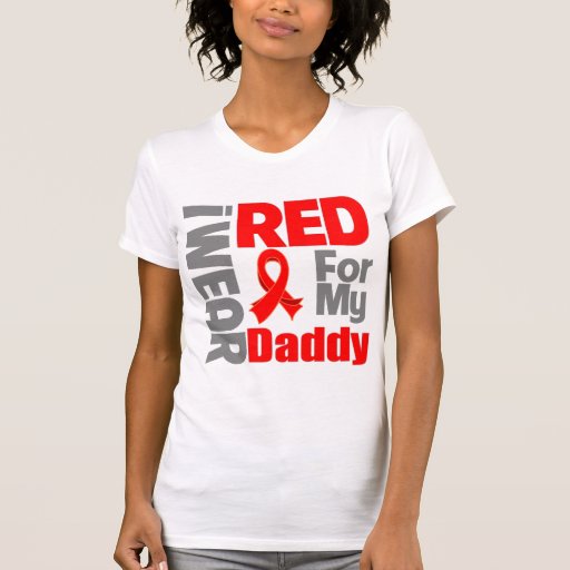 Daddy - I Wear Red Ribbon Tshirts