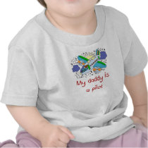 Daddy is a Pilot baby shirt