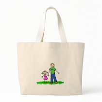 Daddy & Me (Blonde) Blank Canvas Bags