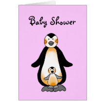 Daddy/Mommy & Baby penguins Cards