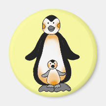 Daddy/Mommy & baby penguins Fridge Magnets