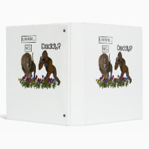 Daddy? NO says the lion to the gorilla Vinyl Binder