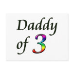 DADDY OF 3 POSTCARDS