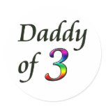 DADDY OF 3 stickers
