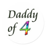 DADDY OF 4 STICKERS
