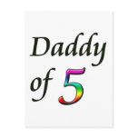 DADDY OF 5 POSTCARDS