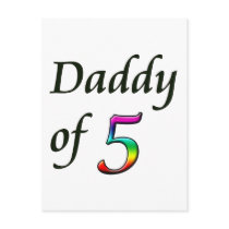 DADDY OF 5 POSTCARDS