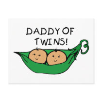 Daddy of Twins Pod Post Card