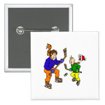 Daddy & Son Ice Hockey Pin