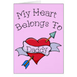 Daddy Tat Heart Greeting Card