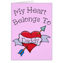 Daddy Tat Heart Greeting Card