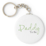Daddy To Be (Green Script) Keychain