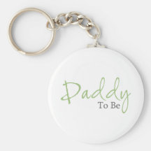 Daddy To Be (Green Script) Keychain