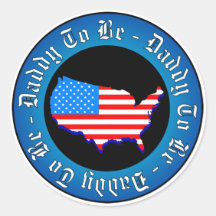 Daddy To Be Round Stickers