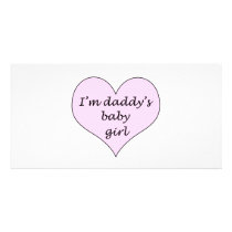 Daddy's Baby Girl Customized Photo Card