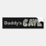 Daddy's Cave Custom Name Stone Look Bumper Stickers