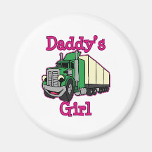 Daddy's Girl Truck Driver Refrigerator Magnets