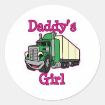 Daddy's Girl Truck Driver Sticker