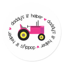 Daddy's Lil Helper Tractor Girl stickers