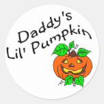 Daddys Lil Pumpkin Round Sticker