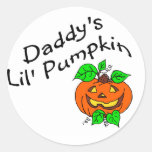 Daddys Lil Pumpkin Round Sticker