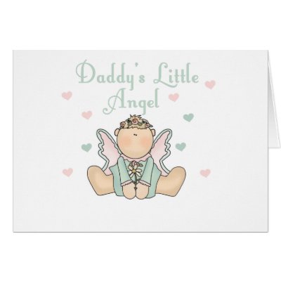 Daddy's Little Angel Greeting Card by girl_stuff