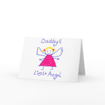 Daddy's Little Angel Greeting Cards