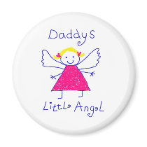 Daddy's Little Angel Refrigerator Magnets