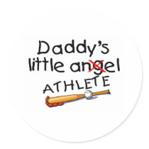 Daddys Little Athlete Stickers