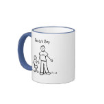 Daddy's Little Boy Drawing Picture Mug (Customize)