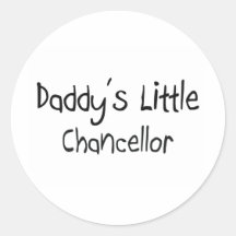 Daddy's Little Chancellor Round Stickers