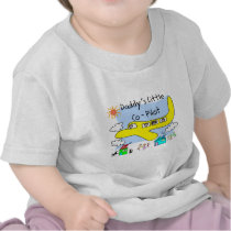 Daddy's Little Co-Pilot Kids T-Shirts