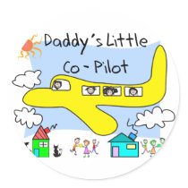 Daddy's Little Co-Pilot Kids T-Shirts