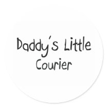 Daddy's Little Courier Stickers