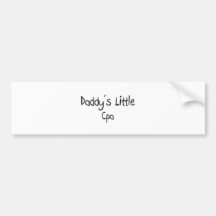 Daddy's Little Cpa Bumper Stickers