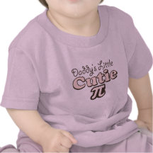 Daddy's Little Cutie Pi Baby T-shirt