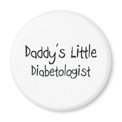 Daddy's Little Diabetologist Refrigerator Magnet by professions