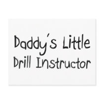 Daddy's Little Drill Instructor Postcard