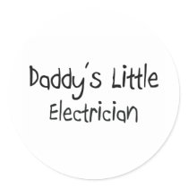 Daddy's Little Electrician Stickers