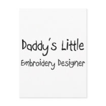 Daddy's Little Embroidery Designer Postcards
