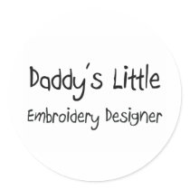 Daddy's Little Embroidery Designer Stickers