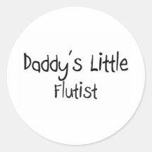 Daddy's Little Flutist Stickers