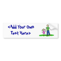 Daddy's Little Girl Bumper Sticker (Blonde)